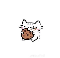 Un gatito feliz disfrutando una galleta